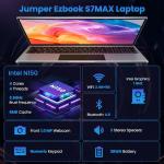 jumper 16 Inch Laptop Computer, 16GB RAM 1TB SSD 128GB ROM, N150 4-Core 3.6GHz Processor, 1200p IPS FHD Display, Office 365 1-Year Subscription, WiFi-6, Mini-HDMI, 38Wh Battery, Cooling System.