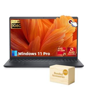 Dell Inspiron 15 3535 Touchscreen Laptop Computer for Business & Student | 15.6" FHD Anti-Glare Touchscreen | AMD Ryzen 7 7730U(8-Core) | 32GB RAM + 1TB SSD | Windows 11 Pro | Copilot | 720p HD Camera