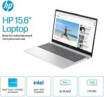 HP 15.6" Touchscreen Business Laptop Computer 2025, 13th Gen Intel i3-1315U(Up to 4.5GHz), 64 GB RAM, 2 TB SSD, Intel UHD Graphics, Long Battery Life, Wi-Fi 6, Windows 11 Pro, Copilot AI, Accessories
