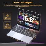 jumper Laptop, 12GB DDR4 640GB SSD, Office 365-1 Year, 5205U Processor, Windows 11 Computer, 15.6 Inch FHD IPS Display, 38Wh Battery, 2 Stereo Speakers, USB3.0 * 2, HDMI.