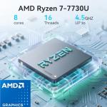 HP 255 G10 Business Laptop 2025 Updated, 15.6" FHD, AMD Ryzen 7 7730U (32GB RAM | 1TB SSD), Numeric Keypad, Webcam, Windows 11 Pro, WiFi 6& Bluetooth with LTP Accessory Kit