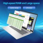 HP 17 Inch Laptop 2025, 17.3" FHD IPS Display, 64 GB RAM, 2 TB SSD, AMD Ryzen 5 7430U, AMD Radeon Graphics, Copilot-AI, Wi-Fi 6, Long Battery Life, Anti-Glare, Windows 11 Pro, w/Accessories