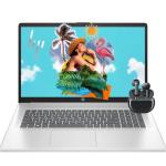 HP 17.3” Business Laptop with Copilot AI | AMD Ryzen 5 6-Core Processor | 64GB RAM | 2TB SSD | AMD Radeon Graphics | Anti-Glare | Wi-Fi 6 | USB-C & HDMI | Bluetooth Earbuds | Windows 11