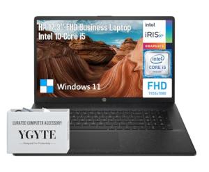 HP 17 Inch Laptop Computer, FHD IPS 17.3 Laptop PC, Intel Core i5 (10-Core), Windows 11 | 10 Key Number Pad | 64GB RAM 2TB SSD
