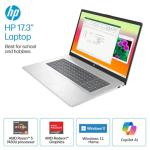 HP 17.3” Business Laptop with Copilot AI | AMD Ryzen 5 6-Core Processor | 64GB RAM | 2TB SSD | AMD Radeon Graphics | Anti-Glare | Wi-Fi 6 | USB-C & HDMI | Bluetooth Earbuds | Windows 11