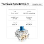 LTC Jerrzi Blue Clicky Switches for Mechanical Keyboards