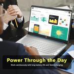 HP 15.6 Inch Laptop for Business and Student | Intel Quad-Core Processor | 16GB RAM, 512GB SSD | Lifetime Office 365 for The Web| Spruce Blue | Windows 11 Pro