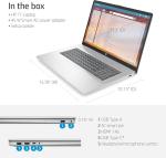 HP 17.3" Business Laptop, Office 2024 Lifetime License, 17.3" FHD IPS Display, AMD Ryzen 5 7430U (6-Cores, Up to 4.3 GHz), 16 GB RAM, 1 TB SSD, Numeric Keypad, Wi-Fi 6, HDMI, Win 11 Pro, w/Accessories