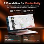 NIMO 15.6" Laptop, AMD Ryzen 7 7735HS (Up to 4.75GHz), 32GB DDR5 RAM, 2TB PCIe 4.0 SSD, Windows 11 Home, 1080P FHD, Backlit KB, 100W PD Fast Charge, 6 x Full-Function USB-C (Data/Display/Charge)