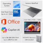 Lenovo Ideapad 15.6" Business Laptop with Office