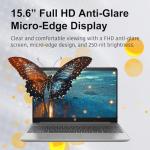 HP 15.6" FHD Laptop with High-Performance Intel CPU