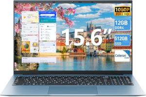 Naclud 15.6" Laptop with 12GB RAM, 512GB SSD