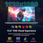Gezoon 15.6" Ultra-Thin 2K FHD Laptop