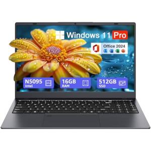 UOWAMOU 15.6-inch Lightweight Laptop with Fingerprint Security
