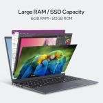 UOWAMOU 15.6-inch Lightweight Laptop with Fingerprint Security