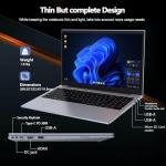Z ZOLWAYTAC Gaming Laptop,15.6" FHD IPS 1920x1080(180° Viewing Angle),N100 CPU up to 3.2GHz,16GB DDR4+512GB SSD, WiFi &BT, USB 3.2 x3,Supports Type-C Charging,Aluminum Laptop Computer, Space Gray
