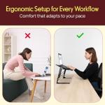 Pyle Adjustable Dual Laptop Stand - Black