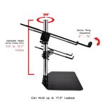 Pyle Adjustable Dual Laptop Stand for Home & Work