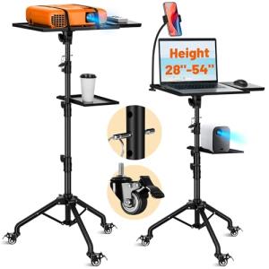 Height Adjustable Projector Tripod Stand with Casters