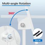 Adjustable Projector Stand with Phone Holder (White)