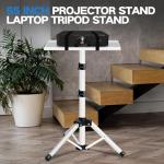 Adjustable Projector Stand with Phone Holder (White)