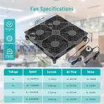 Qirssyn Laptop Cooling Pad with 4 Fans