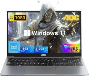 AOC 15.6" Full HD Laptop with 16GB RAM