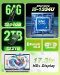 HP 17" Laptop with Intel i5, 64GB RAM