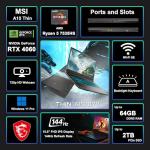MSI Thin A15 Gaming Laptop - 15.6" FHD