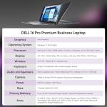 Dell Pro16 Business Laptop with 16” IPS Display