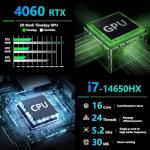 Thunderobot Radiant 16 Gaming Laptop, Core i7, RTX 4060