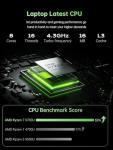 2025 16.1" AMD Ryzen 7 Laptop with 16GB RAM