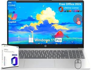 HP 15.6" Touchscreen Business Laptop with Office 2024