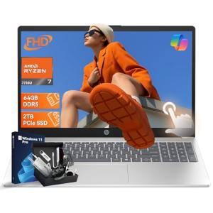HP 15.6 inch Touchscreen Business Laptop, Ryzen 7