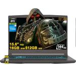 MSI Thin 15 Gaming Laptop 15.6" FHD IPS 144Hz Intel 8-core i5-13420H (>i7-11800H) 16GB RAM 512GB SSD GeForce RTX 4050 USB-C Backlit Win11 w/ICP Hub