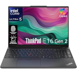 Oemgenuine Lenovo ThinkPad E16 Gen 2, WUXGA 16" Display, Intel Ultra 5-125U, 16GB DDR5 RAM, 1TB NVMe, FP, Backlit KB, WiFi 6E + BT, RJ-45, FHD Webcam, W11P, Business Laptop