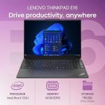 Oemgenuine Lenovo ThinkPad E16 Gen 2, WUXGA 16" Display, Intel Ultra 5-125U, 16GB DDR5 RAM, 1TB NVMe, FP, Backlit KB, WiFi 6E + BT, RJ-45, FHD Webcam, W11P, Business Laptop