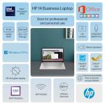 HP 14" Laptop 2025 Business Student Slim Computer, Lifetime MS Office, Copilot AI, Quad-Core Intel CPU, 16GB RAM, 628GB Storage (128GB UFS+500GB Ext), MarxsolAccessory, Wi-Fi 6, Win 11 Pro, Rose Gold