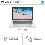 HP Business Laptop Computer, 17.3" FHD IPS LED Laptop 32GB RAM 1TB SSD, AMD Ryzen 5 7430U, Windows 11 Pro Laptop with Microsoft Office Lifetime License, Numeric Keypad, SageNova Earphones, Silver