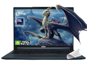 MSI Stealth 16 AI Studio 16" 165 Hz Gaming Laptop 1920 x 1200 (Full HD Plus) - Intel Core Ultra 9 185H- NVIDIA GeForce RTX 4070- Copilot- WiFi 7-w/Mouse pad (64GB RAM | 4TB PCIe SSD)