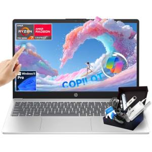 HP 2025 15.6" Touchscreen Business Laptop, AMD Ryzen 7 7730U (8-Core, Beats i7-1355U), 64GB RAM 2TB SSD, Numeric Keyboard, Copilot Key, Wi-Fi 6, Windows 11 Pro, w/Accessories