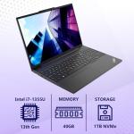 Lenovo ThinkPad E16, WUXGA 16" IPS, Intel 10 Core i7-1355U, 40GB RAM, 1TB NVMe, Fingerprint, Backlit KB, WiFi 6, Bluetooth, RJ-45, W11P, Business Laptop