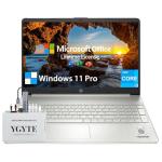 HP 15.6 Laptop Computer with Lifetime Microsoft Office, 15 Inch FHD Students & Business Laptop PC, Intel 6-Core i3, 32GB RAM 1TB SSD+512GB Docking Set, Windows 11 Pro, 10-Key Nubmer Pad, Fingerprint