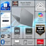 Lenovo IdeaPad Slim 3 Business Laptop, AMD 6-Cores Ryzen 5 5625U (Beats i7-1355U), Premium Backlit Keyboard, 15.6" FHD Low Blue Light Display, 16GB RAM, 2TGB SSD, Wi-Fi 6, Windows 11 Pro, WOWPC USB