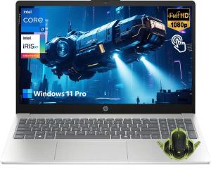 HP 15.6" Touchscreen i7 Laptop for Business & Student, Intel 10-Core i7-1355U (Up to 5Ghz) 16GB RAM 1TB SSD, Intel Iris Xe Graphics, Numeric Pad, WiFi 6, FHD IPS Display, Private Webcam, Wins 11 Pro