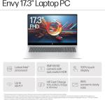 HP Envy 17.3" Touchscreen Laptop, Intel Core Ultra 7 155H CPU(10Core), 16:10 FHD Display, Wi-Fi 7, Backlit KB, Numeric Keypad, Win 11 Pro Computer for Business, Student(64GB DDR5 RAM | 1TB SSD)