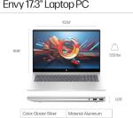 HP Envy 17.3" Touchscreen Laptop, Intel Core Ultra 7 155H CPU(10Core), 16:10 FHD Display, Wi-Fi 7, Backlit KB, Numeric Keypad, Win 11 Pro Computer for Business, Student(64GB DDR5 RAM | 1TB SSD)