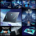 Thunderobot Storm 17 Gaming Laptop, 17.3" FHD 144Hz Display, Core i7-13620H, GeForce RTX 4050, 32GB DDR4 RAM, 1TB SSD, RGB Backlit Keyboard, HDMI, Wi-Fi, Win 11 Home
