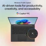 LG gram 17 Touchscreen Laptop Copilot+ PC, 17" WQXGA Display, Intel Ultra 7 Series 2 258V, 32 GB RAM, 4 TB SSD, Intel Arc Graphics, Backlit, Wi-Fi 7, Windows 11 Pro