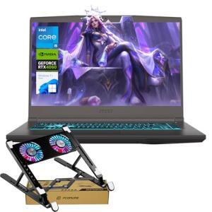 MSI Ultra Thin 15 VR-Ready Gaming Laptop, 15.6" FHD 144Hz, Intel i5-13420H(Beats Ryzen 7 7435HS), NVIDIA GeForce RTX 4060, 32GB RAM, 1TB SSD, Backlit KB, Wi-Fi 6, Bundle with PCO Notebook Fold Cooler